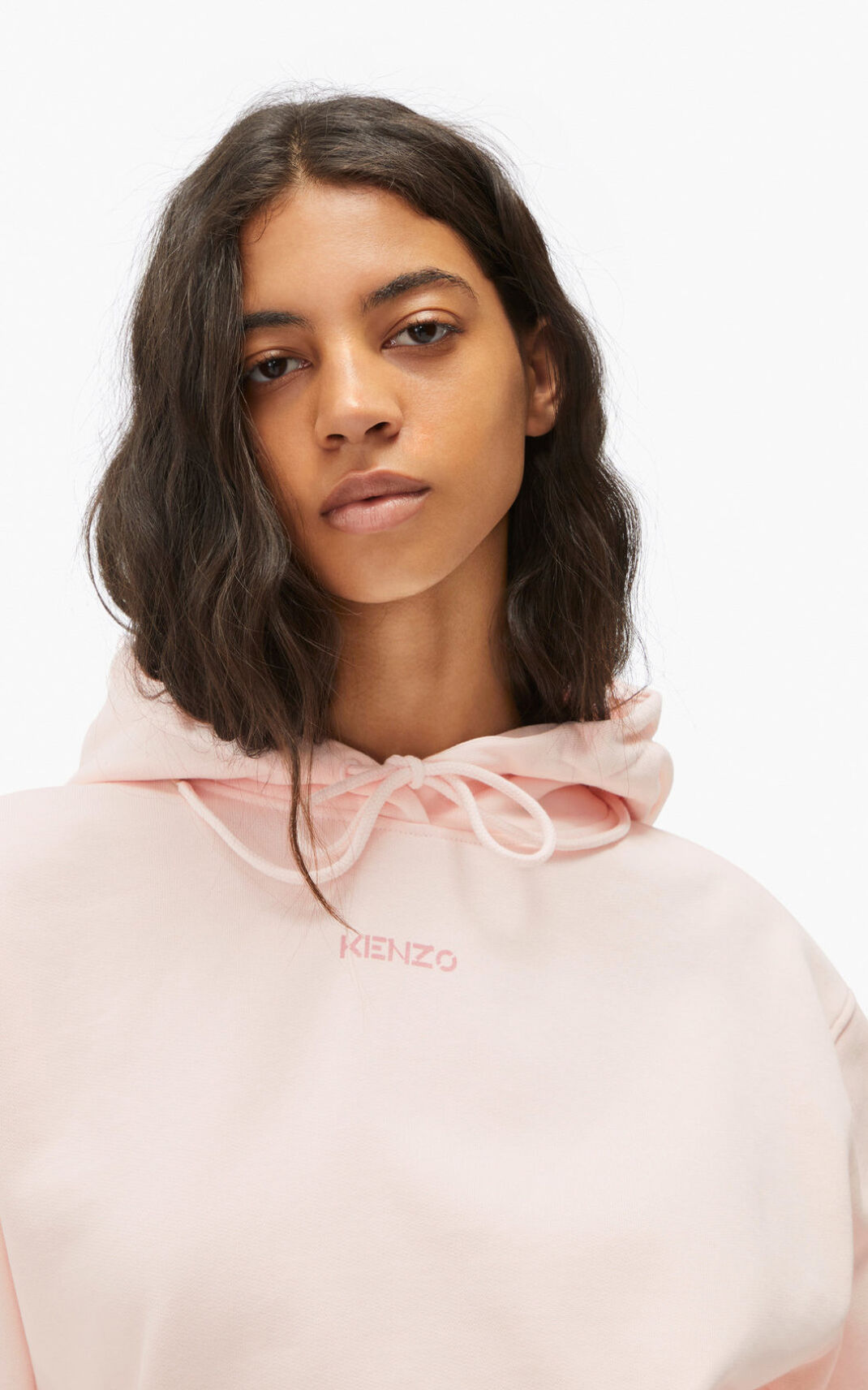 Sudaderas Con Capucha Kenzo Micro Logo Mujer Rosas - SKU.5675069